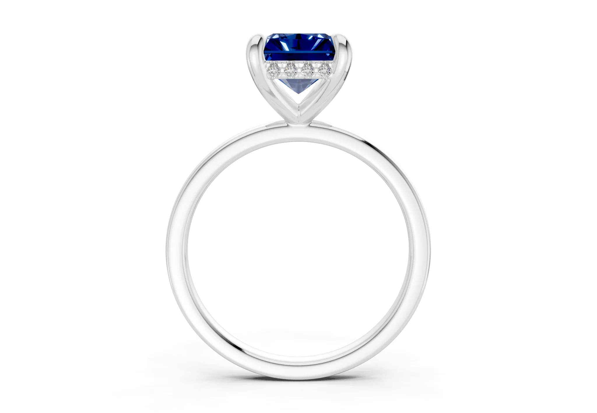 Solstice Sapphire Gemstone Solitaire Radiant Cut 2mm Engagement Ring - Image 8
