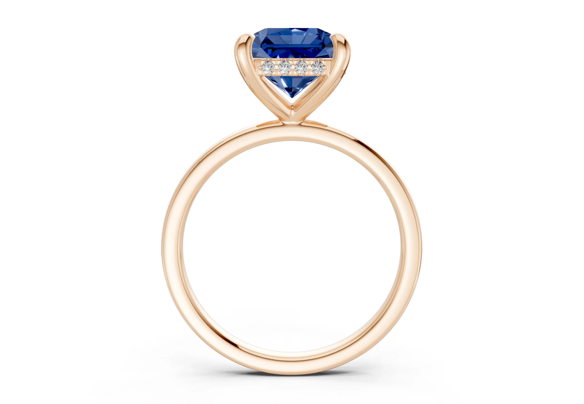 Solstice Sapphire Gemstone Solitaire Radiant Squareuare Cut 2.3mm Engagement Ring - Image 5