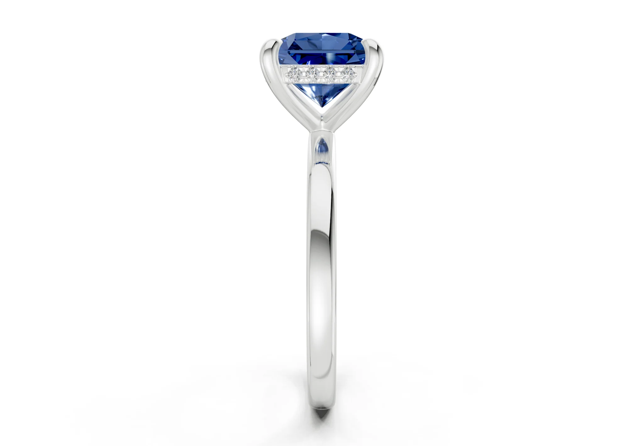 Solstice Sapphire Gemstone Solitaire Radiant Squareuare Cut 2.3mm Engagement Ring - Image 9