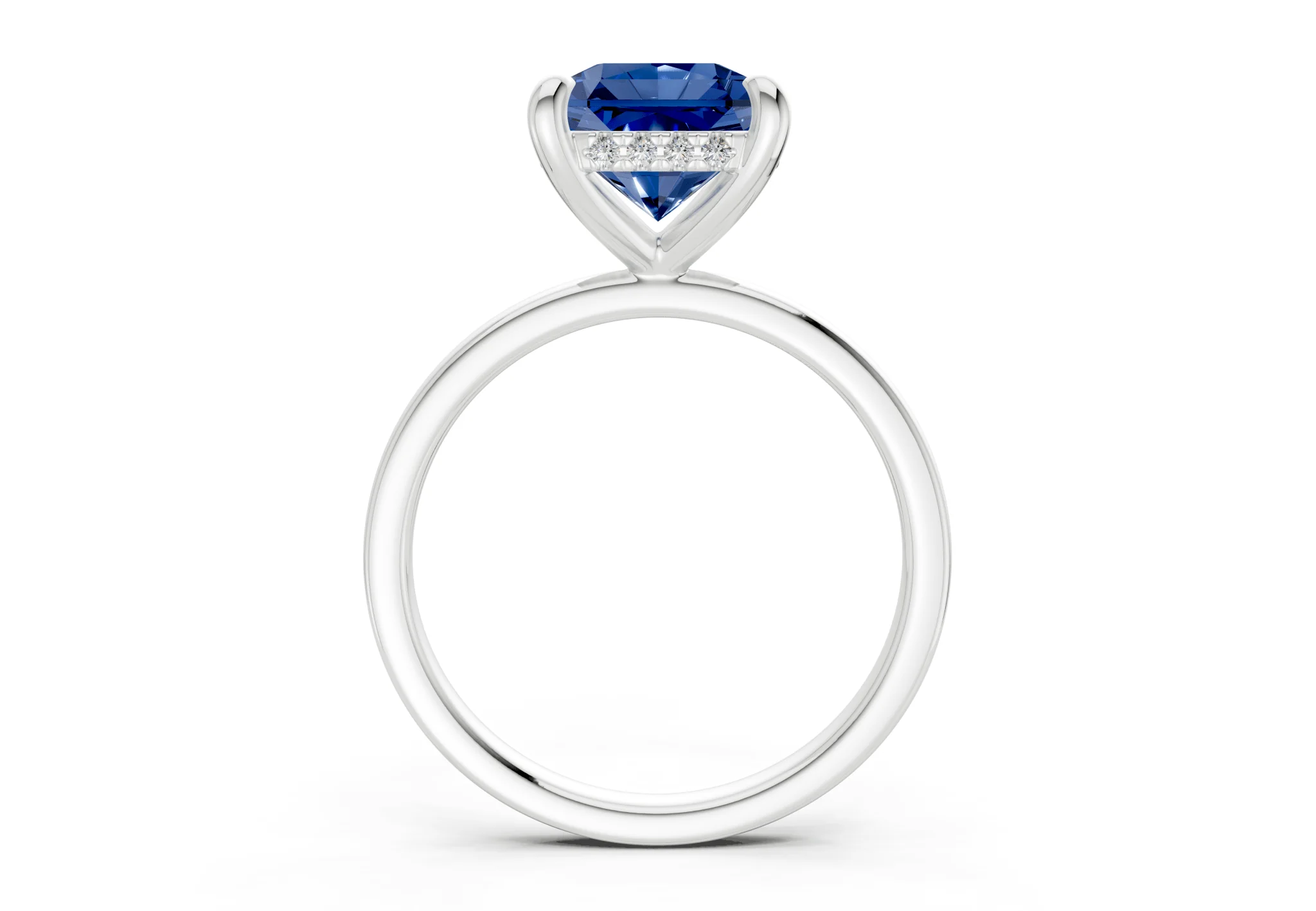 Solstice Sapphire Gemstone Solitaire Radiant Squareuare Cut 2mm Engagement Ring - Image 8