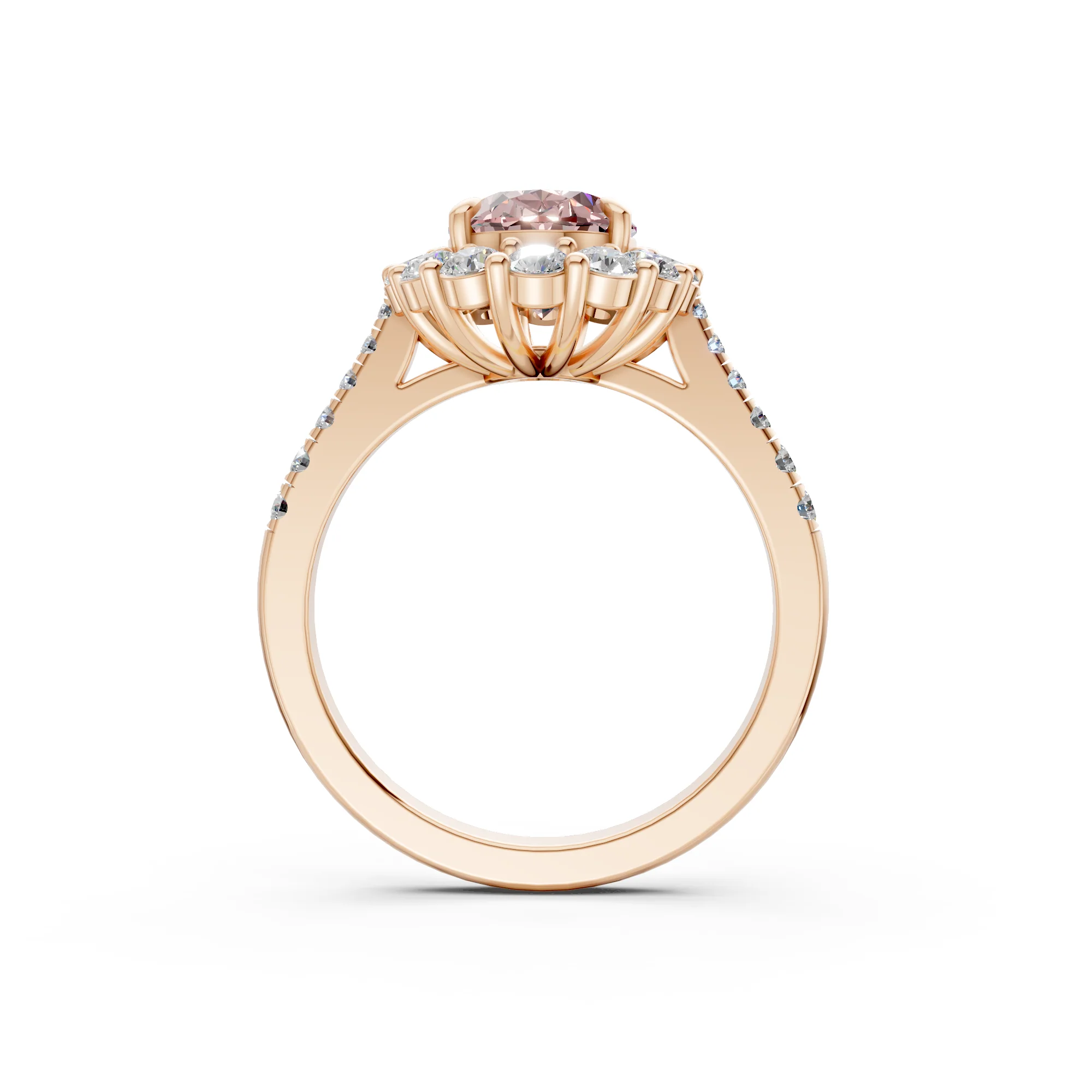 The Rose Halo Ring- 2.00ct Oval Fancy Vivid Pink, VS1 - Image 11
