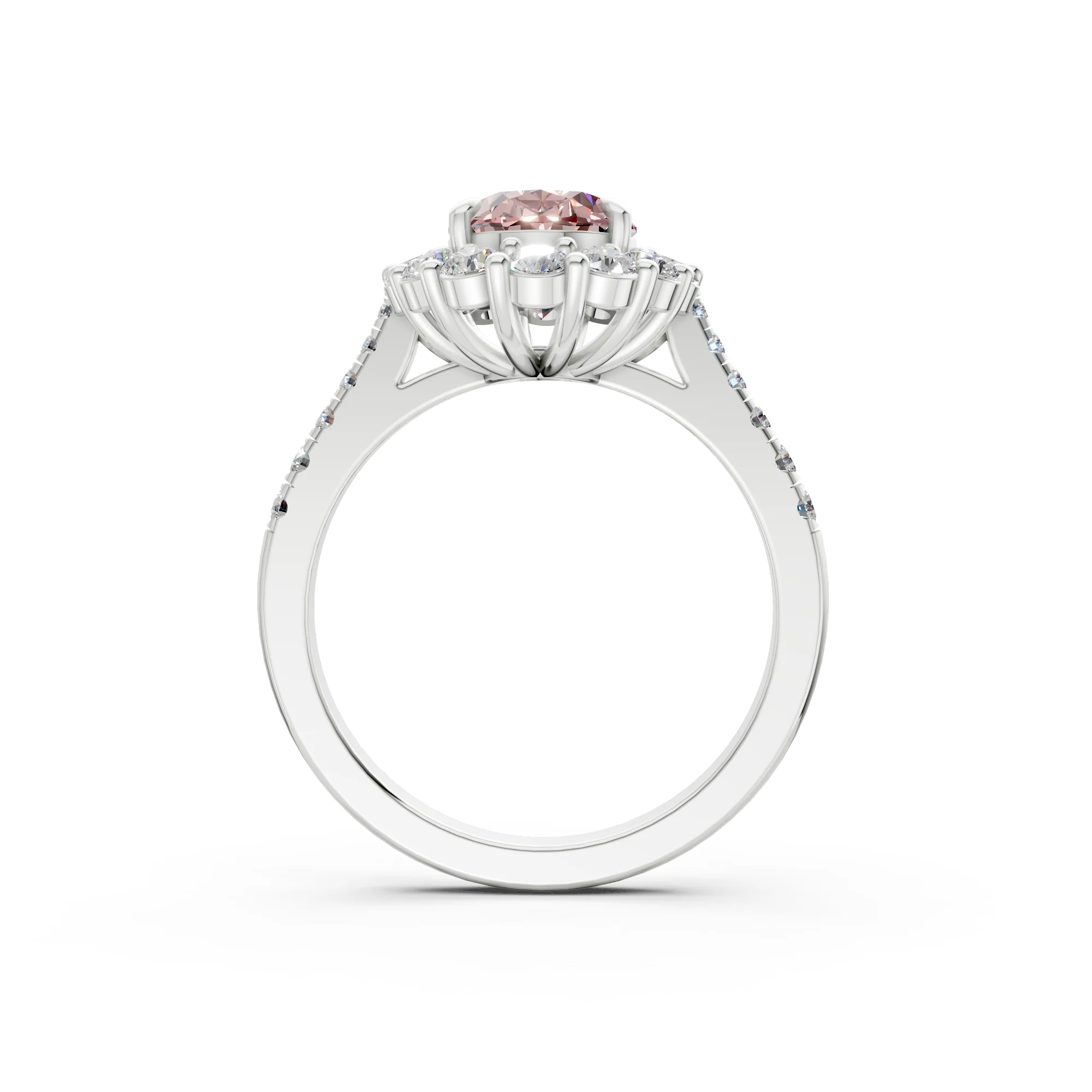 The Rose Halo Ring- 2.00ct Oval Fancy Vivid Pink, VS1 - Image 7