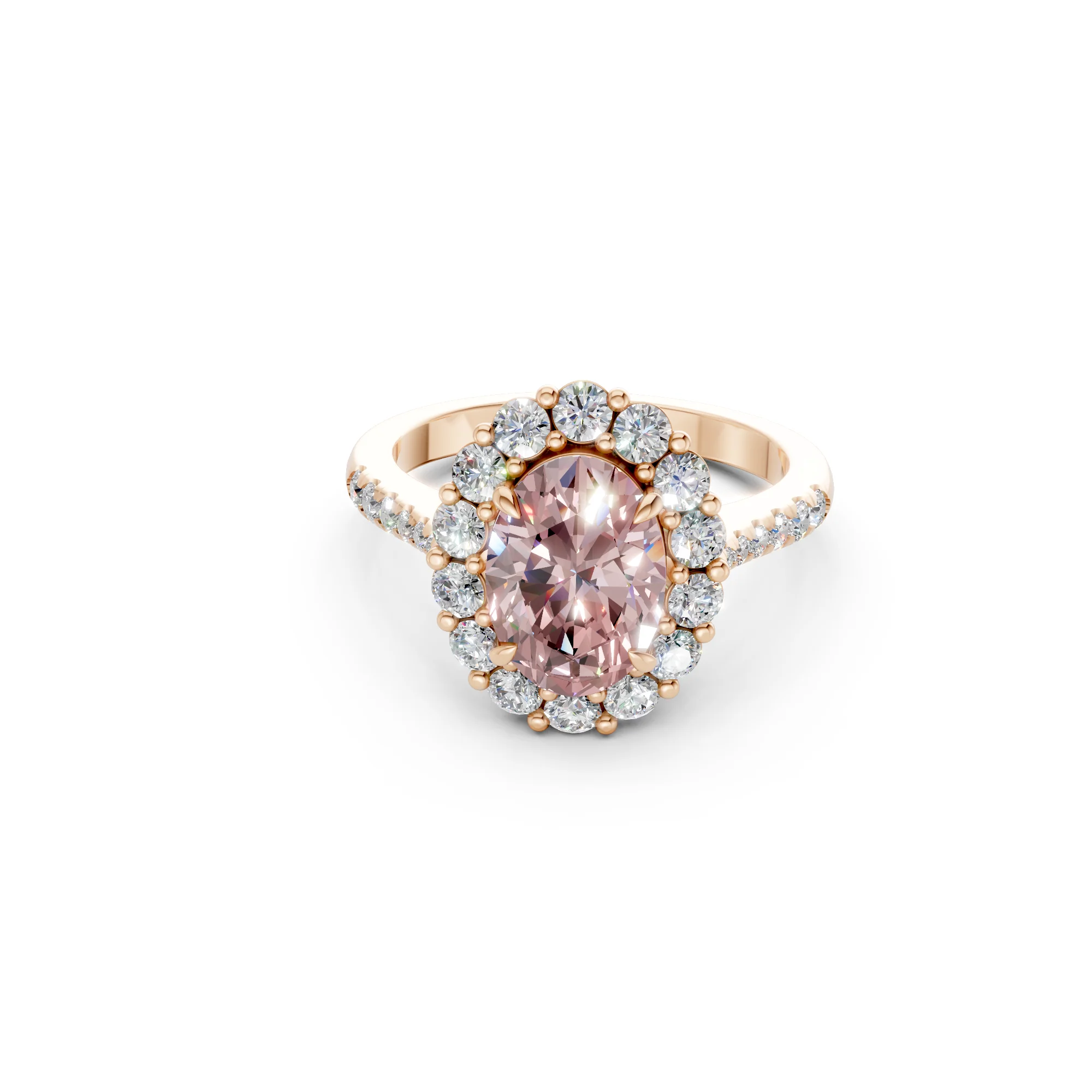The Rose Halo Ring- 2.00ct Oval Fancy Vivid Pink, VS1 - Image 9