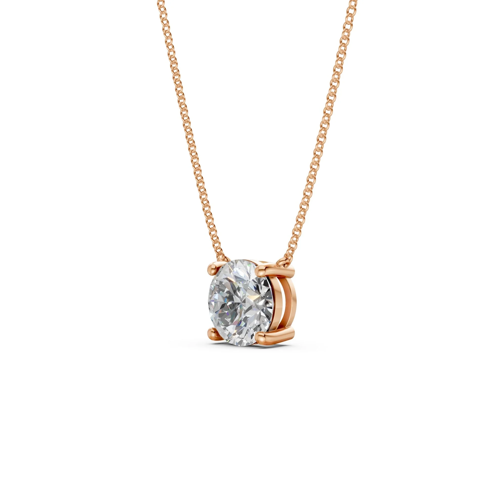 The Rue Round Solitaire Necklace - Image 9