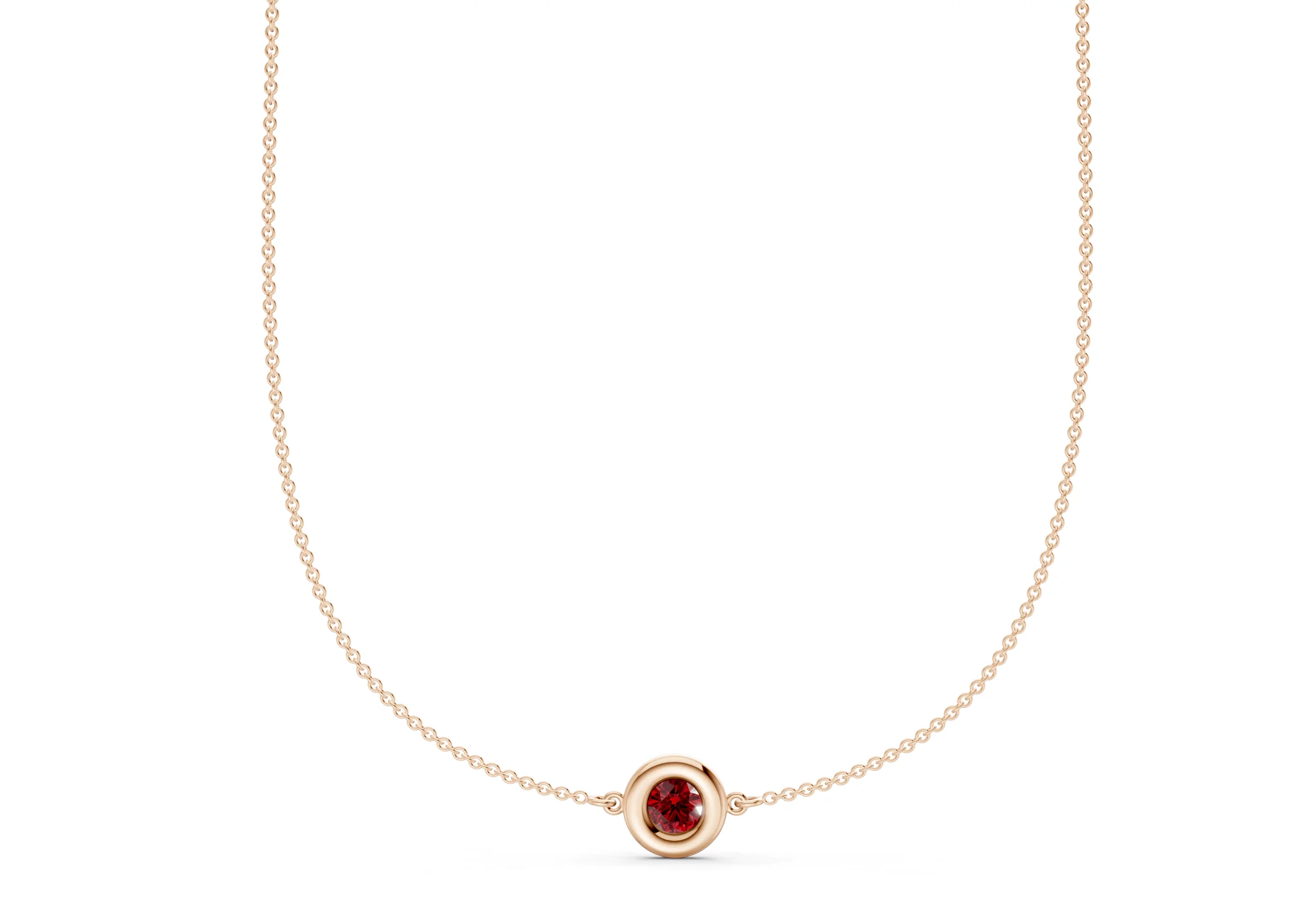 Tranquil Ruby Gemstone Stationed Necklace ½ Carat Total Wt. - Image 5