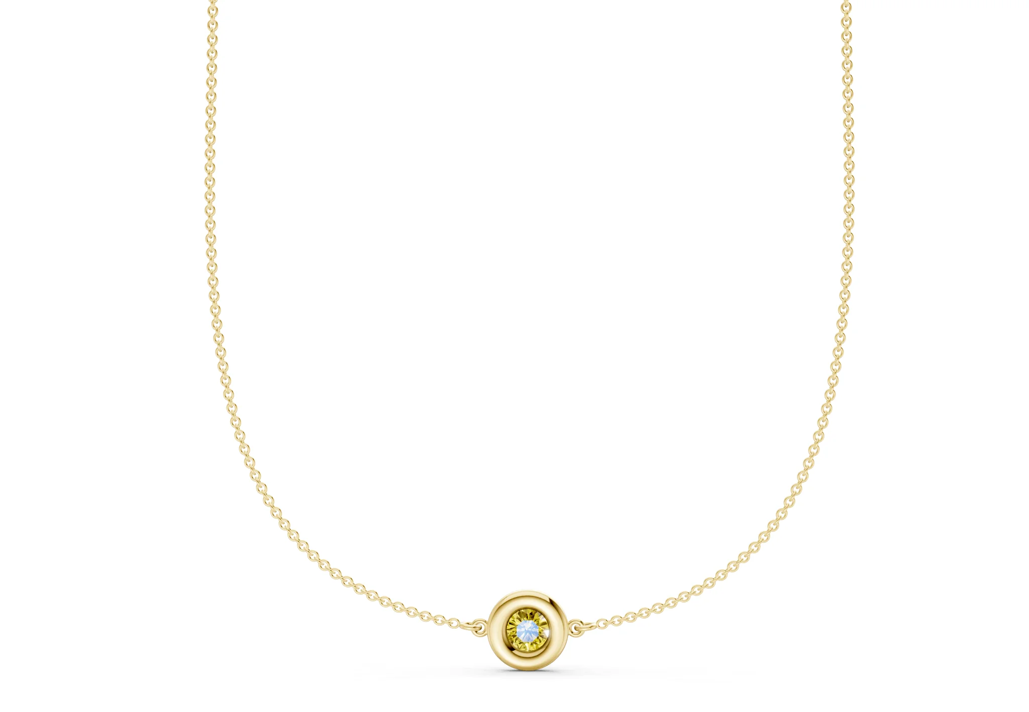 Tranquil Yellow Diamond Stationed Necklace ½ Carat Total Wt. - Image 2