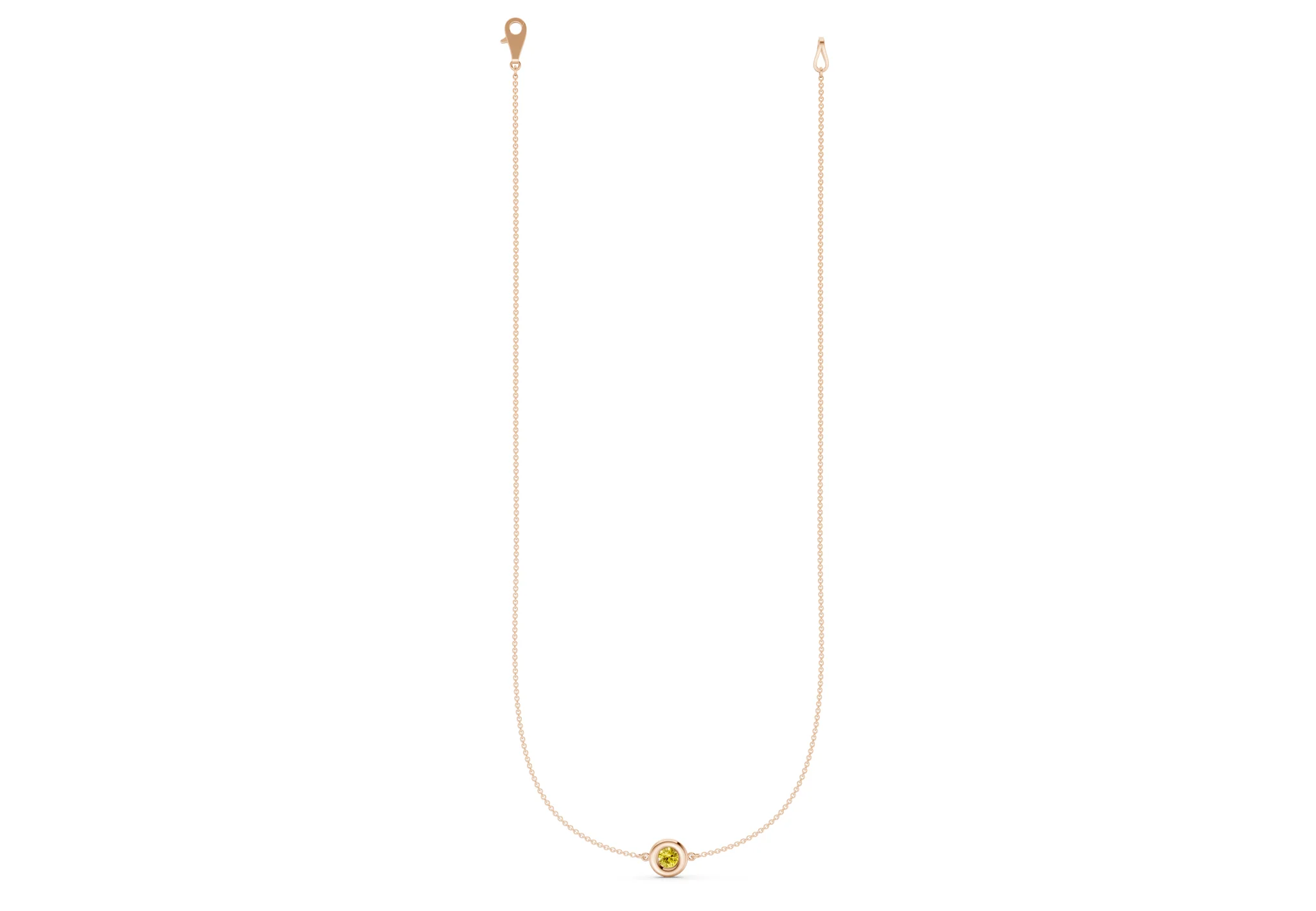 Tranquil Yellow Diamond Stationed Necklace ½ Carat Total Wt. - Image 4