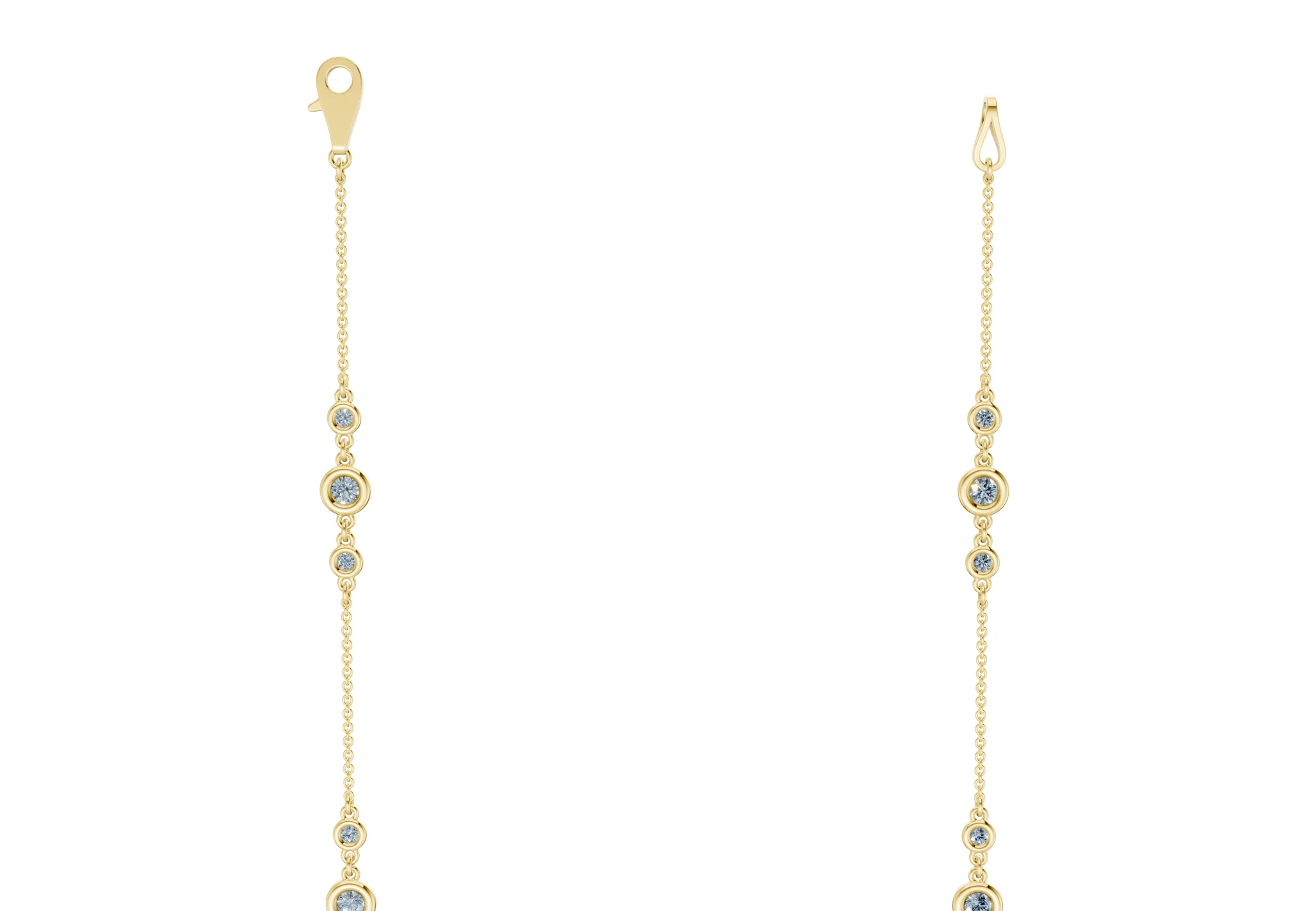 Trio Blue Diamond Stationed Necklace 1½ Carat Total Wt. - Image 3