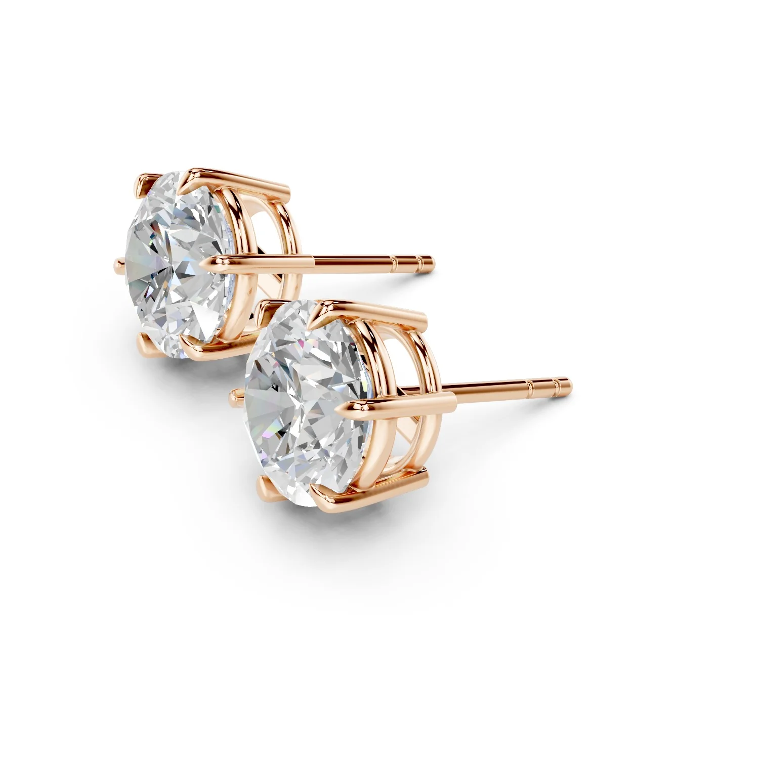 Vienna Classic Diamond Round Cut Studs - Image 5
