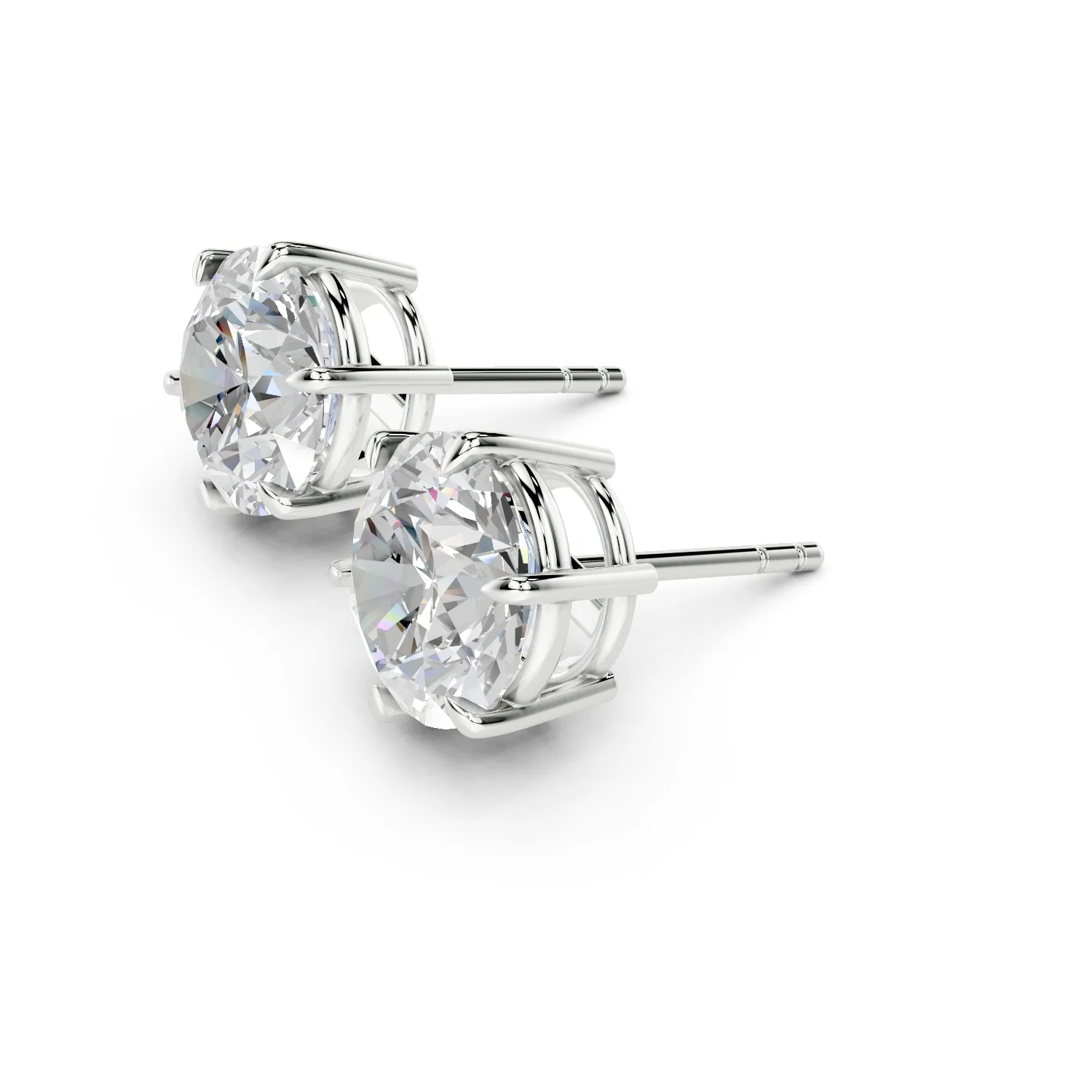 Vienna Classic Diamond Round Cut Studs - Image 8